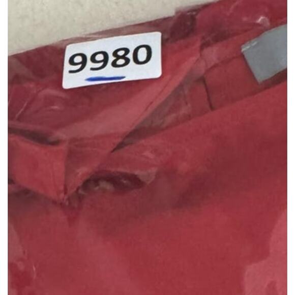 Marled Reunited Clothing Large Red Blouse Cotton Polyester Spandex - Picture 8 of 8